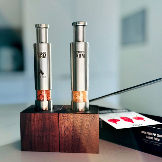 Double Double Barrel and Wooden Stocks Set