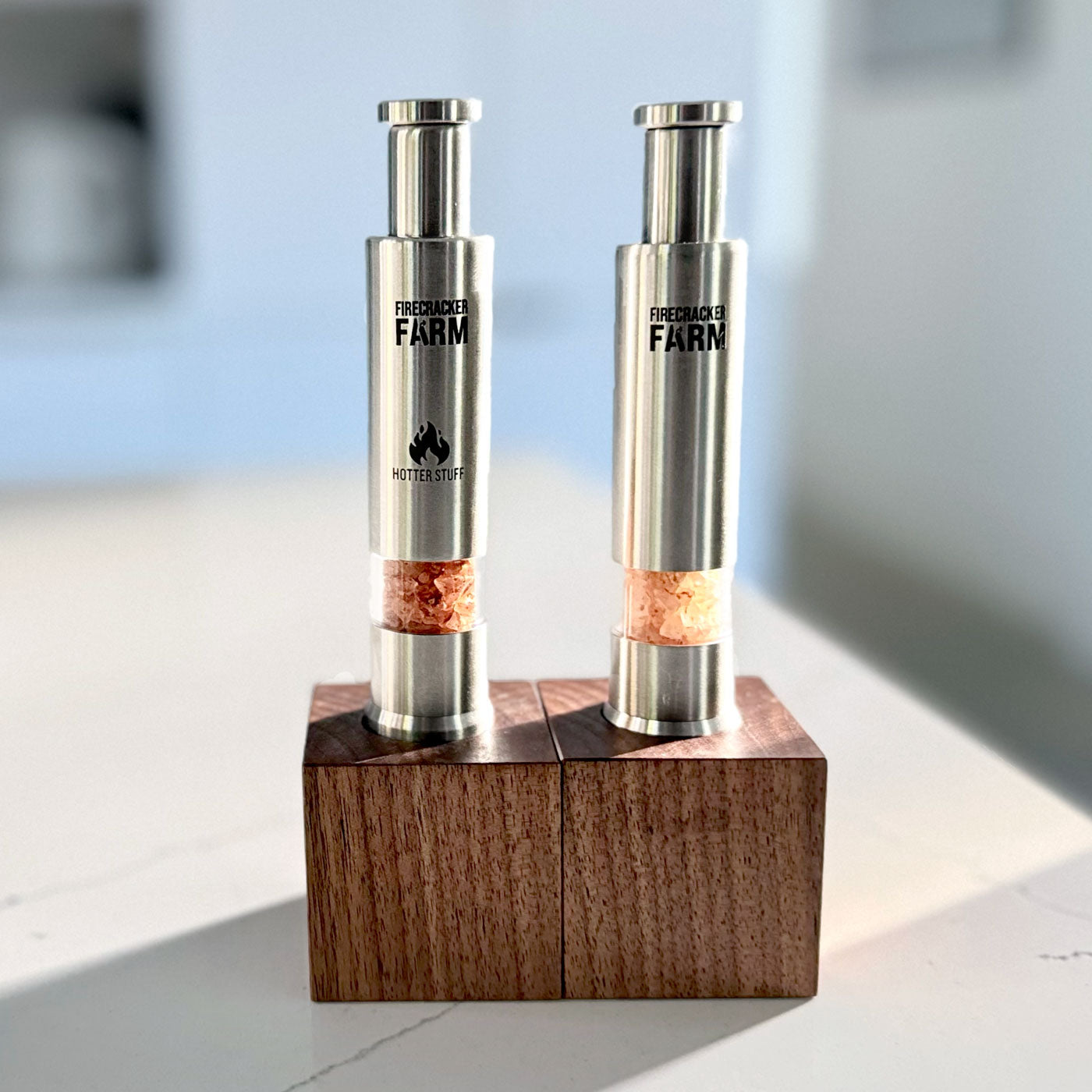 Double Double Barrel and Wooden Stocks Set