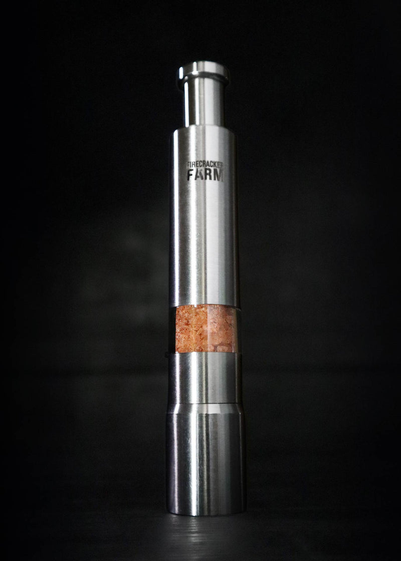 Blank stainless steel push grinder ready for etching