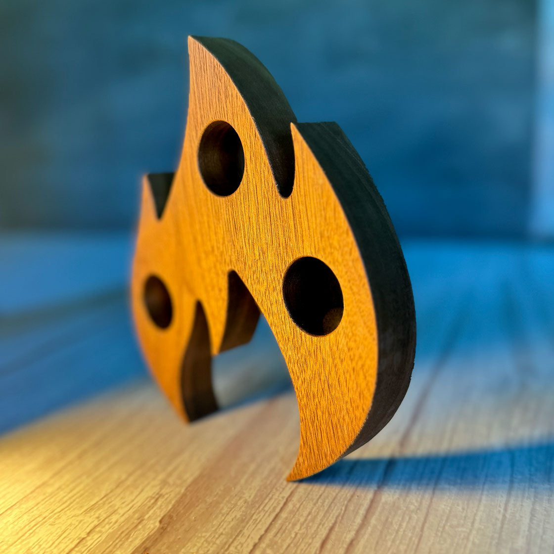 Walnut Flame Shaped Holder for Hot Salt